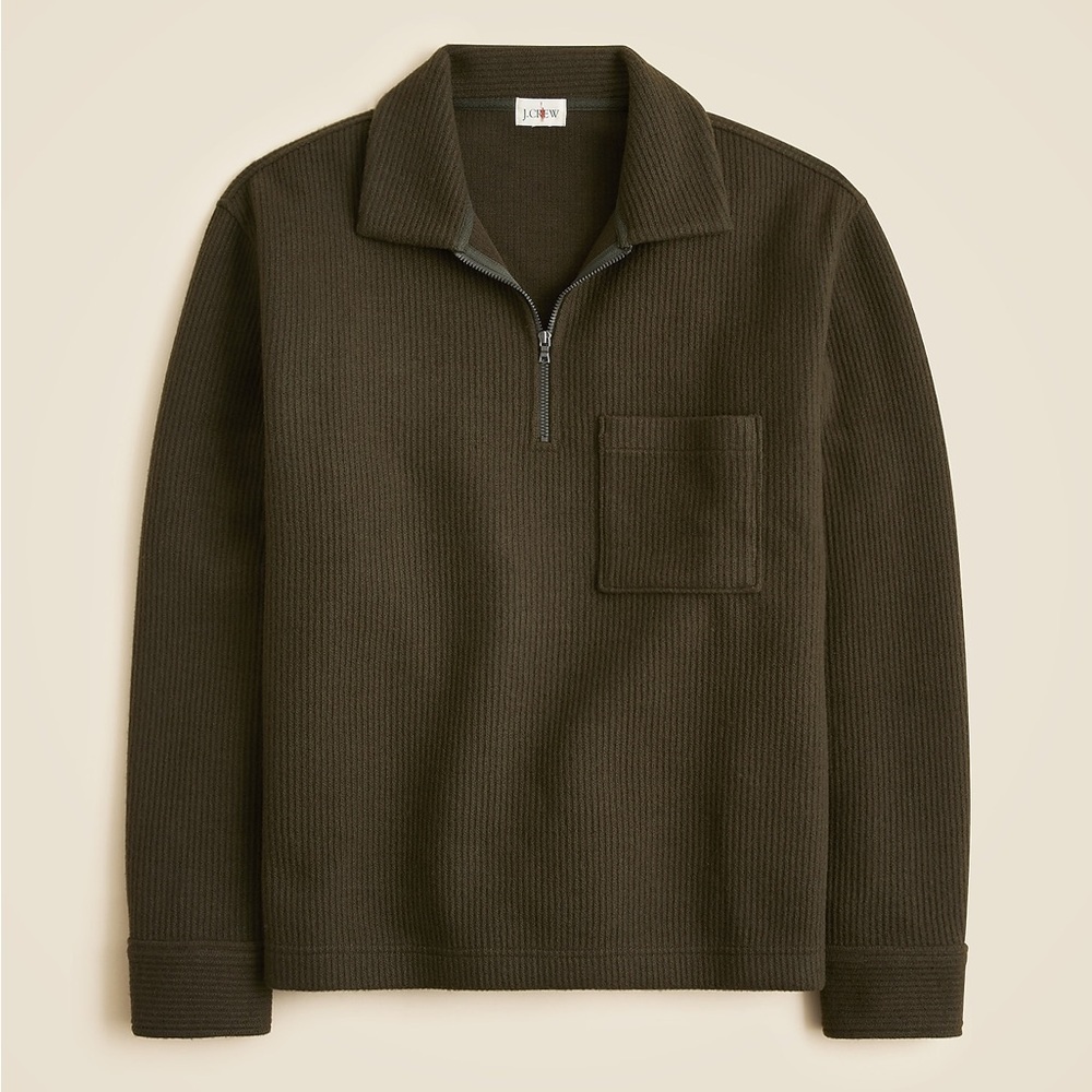 J Crew Boiled rib quarter-zip pullover CO182